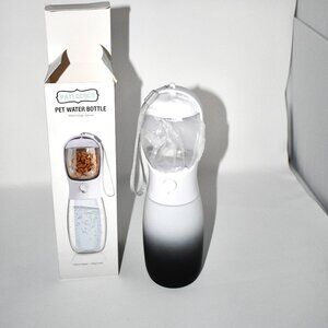 Patlococo 2-in-1 Portable Pet Water Bottle with Food Container – 19oz Dog Water